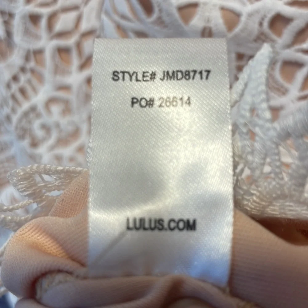 Lulu’s lace mini dress with nude underlayment - Picture 7 of 8